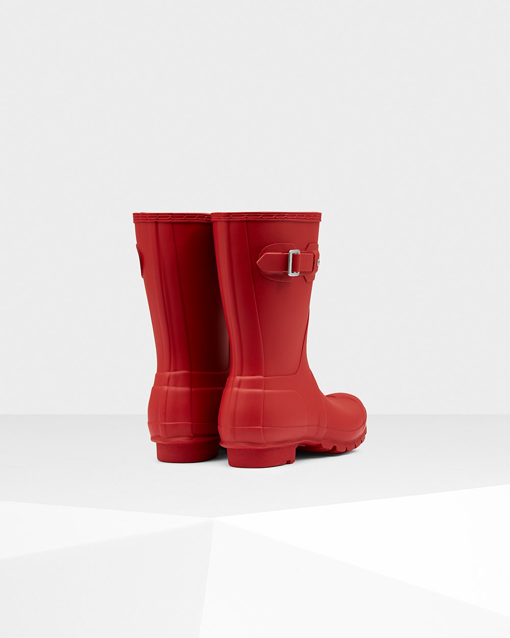 Womens Short Rain Boots - Hunter Original (32FCKSOZQ) - Red